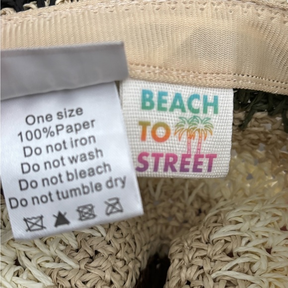 NEW IN BAG NIB Lori Goldstein LOGO Adjustable Striped Sun Hat in Green Black - Picture 4 of 7